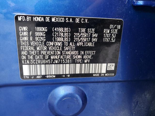 3CZRU6H57JM715381 Honda HR-V EX