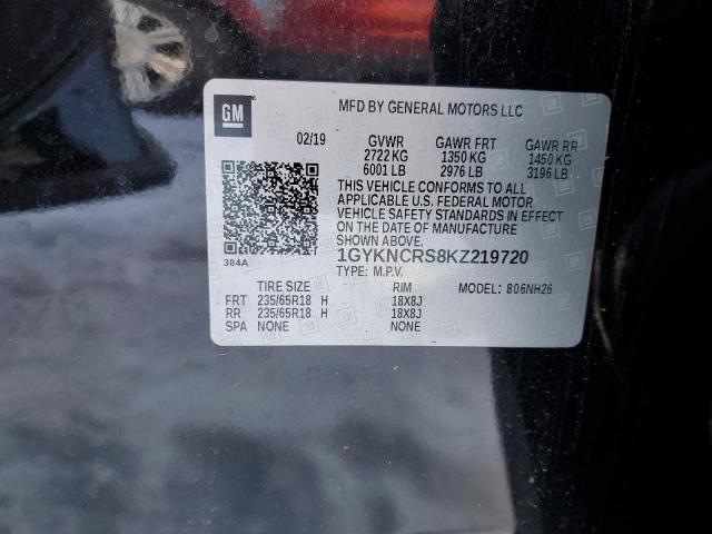 1GYKNCRS8KZ219720 Cadillac XT5 LUXURY