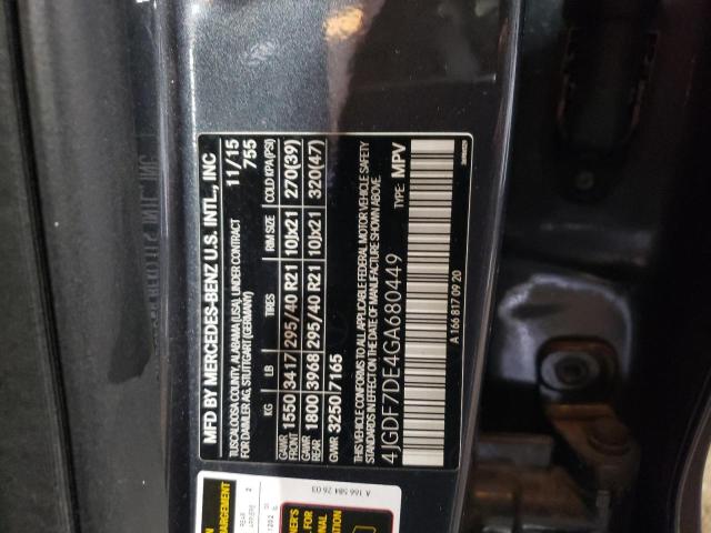 4JGDF7DE4GA680449 Mercedes-Benz Gl 550 4matic