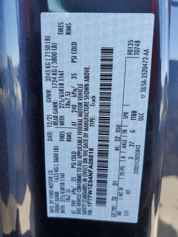 1FTFW1E84NFA09818 Ford F150 Supercrew