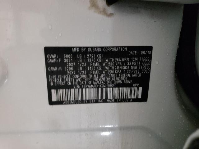 4S4WMARD1K3419921 Subaru Ascent Touring