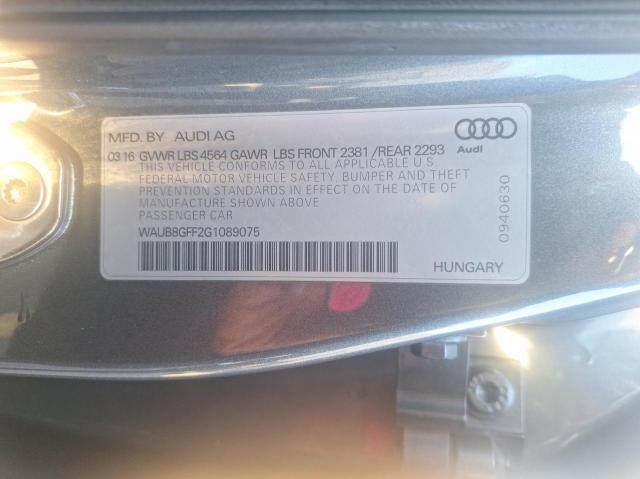 WAUB8GFF2G1089075 Audi A3 PREMIUM