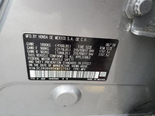 3CZRU6H95KM727582 Honda Hr-v Touring
