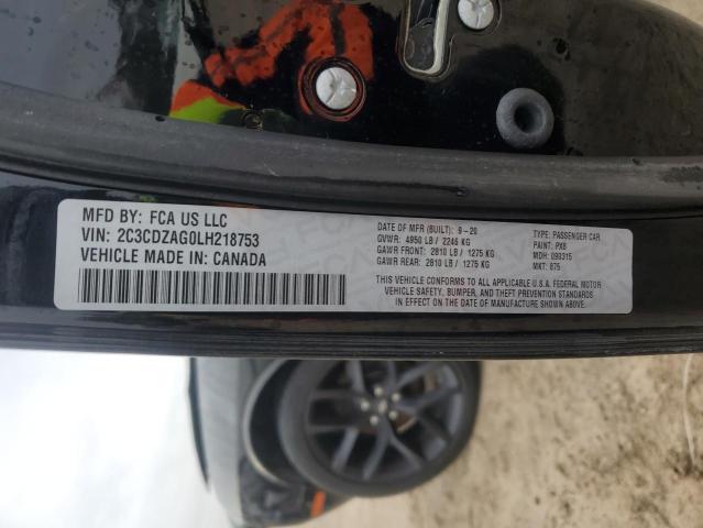 2C3CDZAG0LH218753 Dodge Challenger Sxt