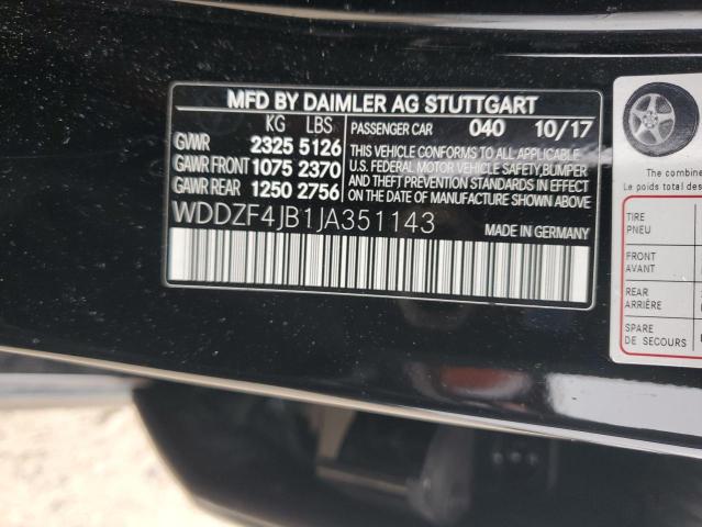 WDDZF4JB1JA351143 Mercedes-Benz E 300