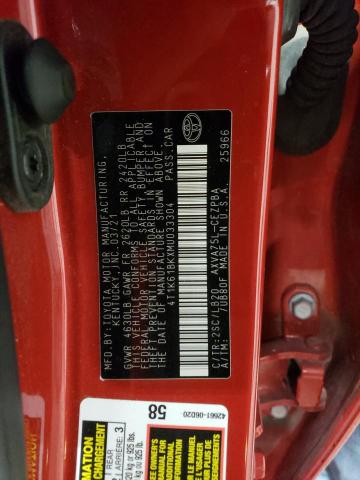 4T1K61BKXMU033304 Toyota CAMRY XSE