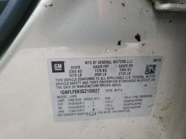 1GNFLFEK0GZ100627 Chevrolet EQUINOX LT