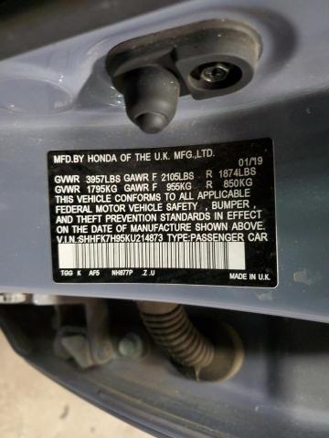 SHHFK7H95KU214873 Honda Civic Sport Touring