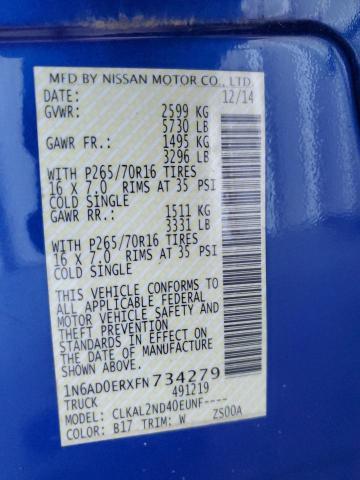1N6AD0ERXFN734279 Nissan FRONTIER S