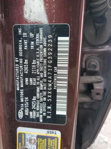 5XXGM4A71FG392239 KIA Optima Lx