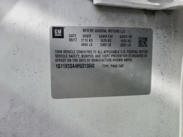 1G11X5SA4HU213842 Chevrolet IMPALA LS