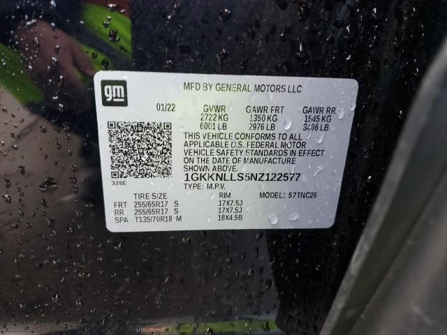 1GKKNLLS5NZ122577 GMC Acadia At4