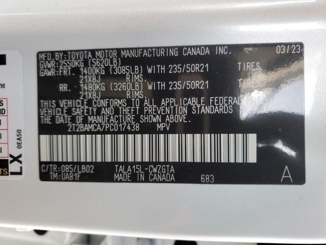 2T2BAMCA7PC017438 Lexus Rx 350 Base