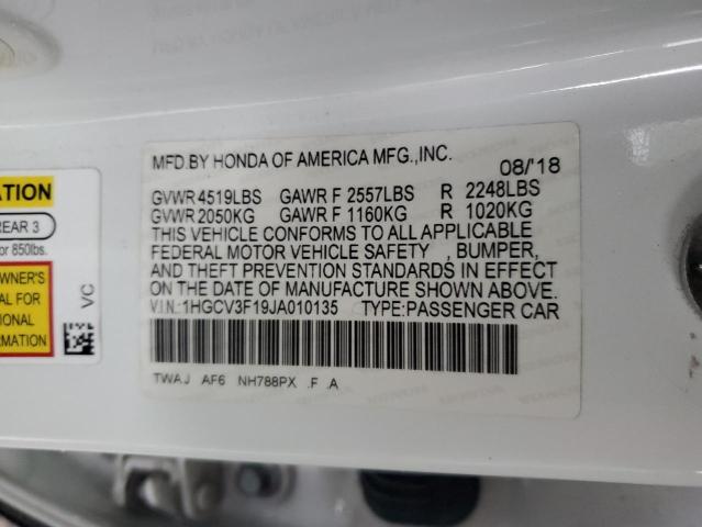 1HGCV3F19JA010135 Honda ACCORD HYBRID