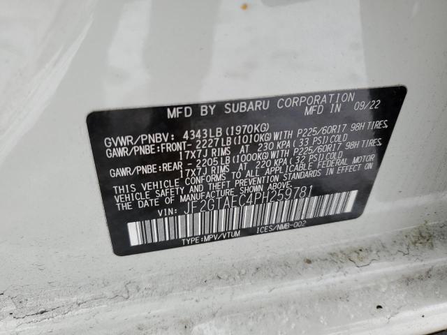 JF2GTAEC4PH259781 Subaru Crosstrek Premium