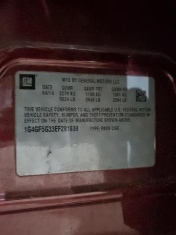 1G4GF5G33EF281639 Buick Lacrosse Touring