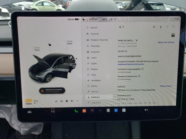 5YJYGDEE2MF301242 Tesla Model Y