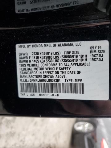 5FNRL6H96LB007304 Honda Odyssey Elite
