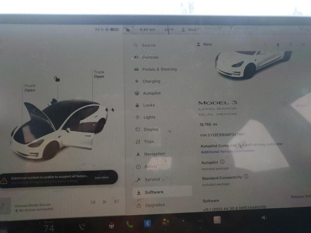 5YJ3E1EB9NF347687 Tesla MODEL 3