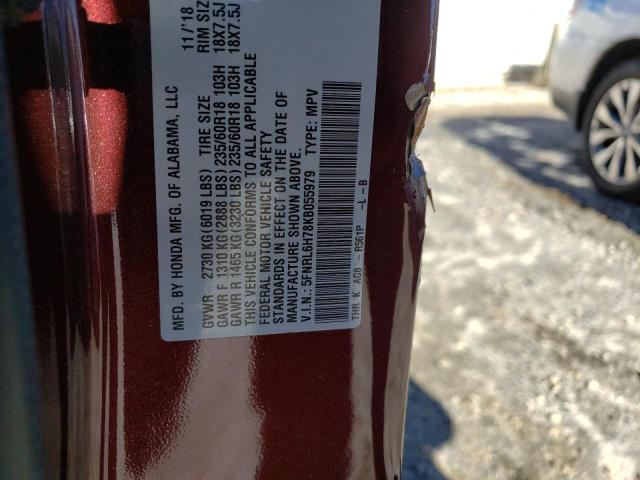 5FNRL6H78KB055979 Honda ODYSSEY EXL