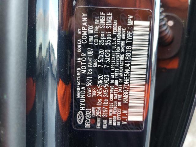 KM8R7DHE5NU418818 Hyundai Palisade Calligraphy