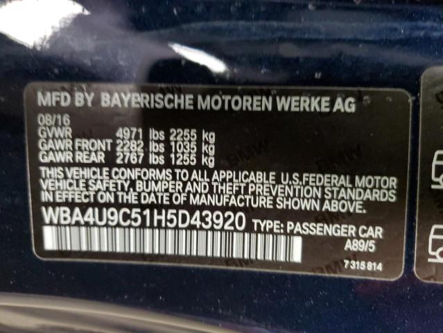 WBA4U9C51H5D43920 BMW 430xi