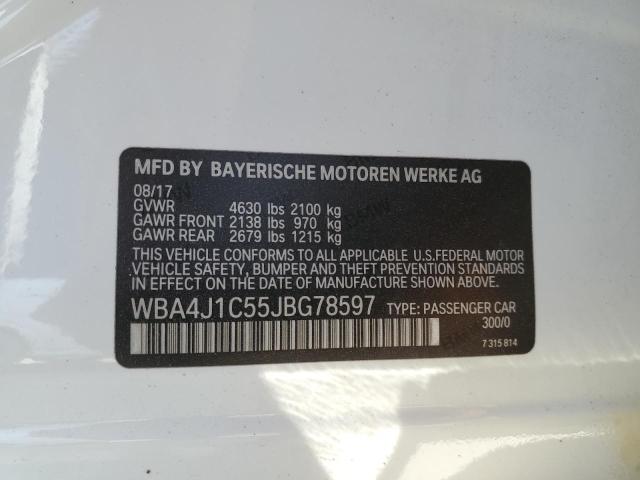 WBA4J1C55JBG78597 BMW 430i Gran Coupe