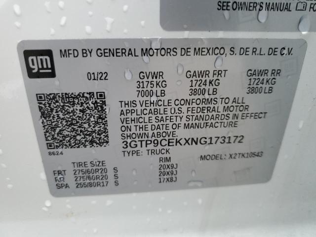 3GTP9CEKXNG173172 GMC Sierra Limited K1500 Elevation