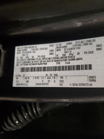 1FTEW1E59KFA09780 Ford F150 Supercrew