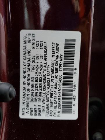2HKRM4H47GH694905 Honda CR-V SE