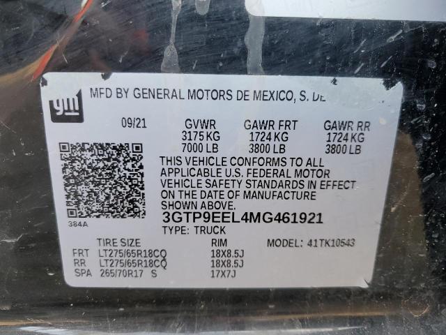 3GTP9EEL4MG461921 GMC Sierra K1500 At4