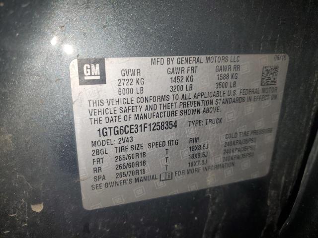 1GTG6CE31F1258354 GMC CANYON SLT