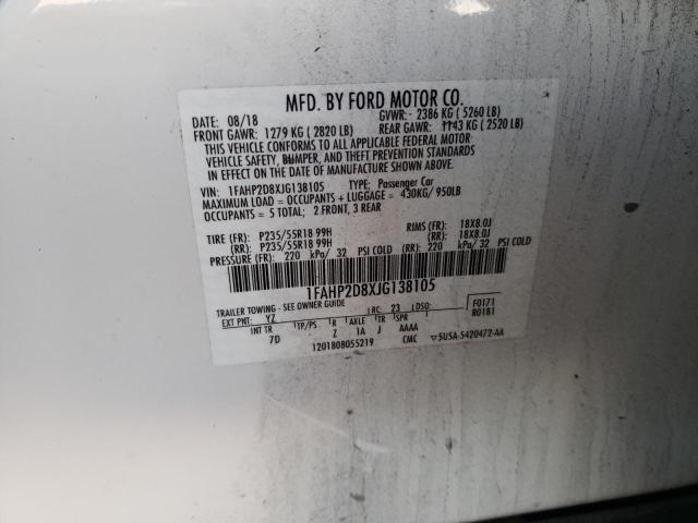 1FAHP2D8XJG138105 Ford TAURUS SE