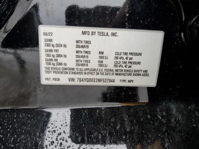 7SAYGDEE2NF537944 Tesla Model Y