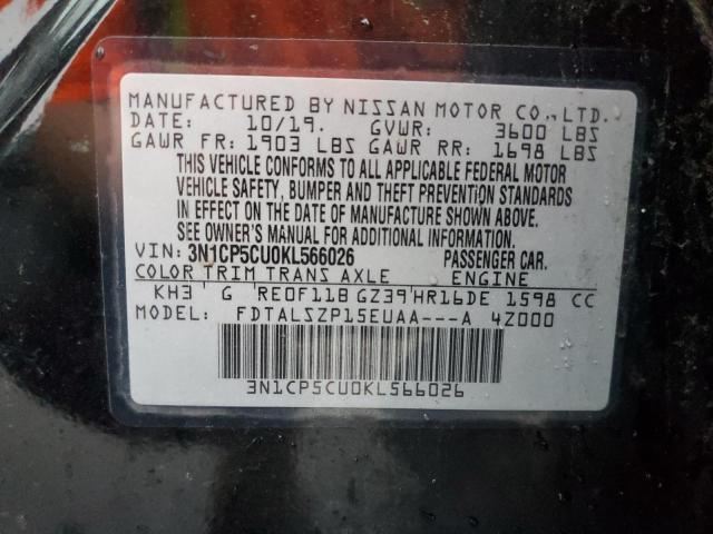 3N1CP5CU0KL566026 Nissan KICKS S