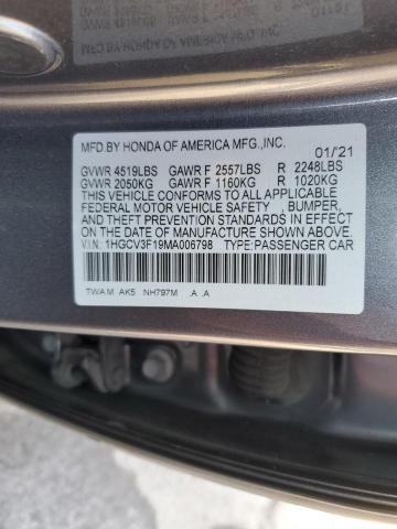 1HGCV3F19MA006798 Honda ACCORD HYBRID