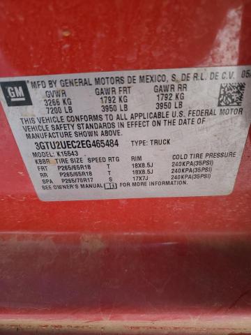 3GTU2UEC2EG465484 GMC Sierra K1500 Sle
