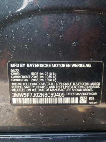 3MW5P7J02N8C69409 BMW 330e