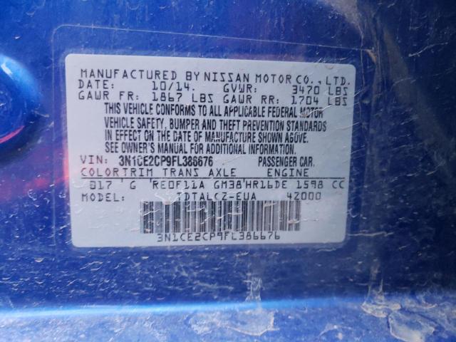 3N1CE2CP9FL386676 Nissan Versa Note S