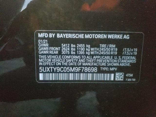 5UXTY9C05M9F78698 BMW X3 Xdrivem40i