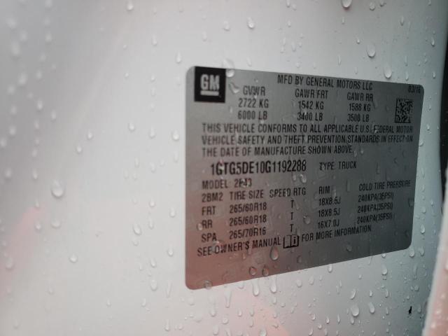 1GTG5DE10G1192288 GMC CANYON SLT