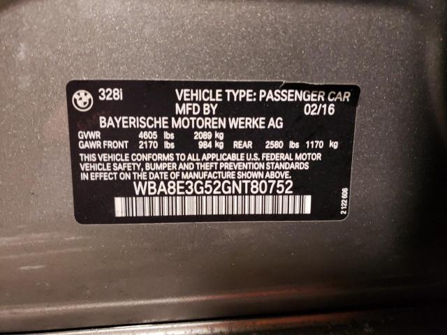 WBA8E3G52GNT80752 BMW 328 Xi Sulev