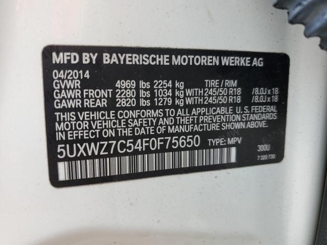 5UXWZ7C54F0F75650 BMW X3 Sdrive28i