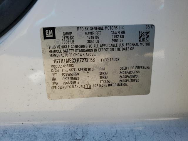 1GTR1MECXHZ272058 GMC Sierra C1500 Sle
