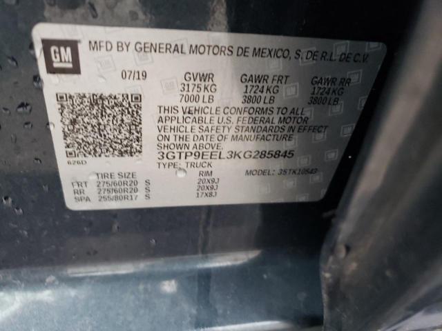 3GTP9EEL3KG285845 GMC Sierra K1500 At4