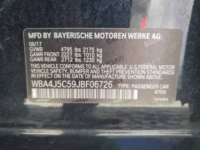 WBA4J5C59JBF06726 BMW 440i Gran Coupe