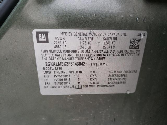 2GKALMEK3F6143042 GMC Terrain Sle