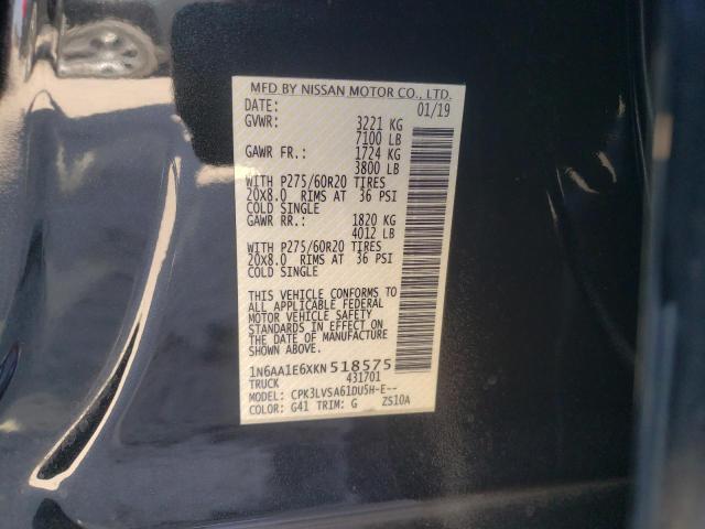 1N6AA1E6XKN518575 Nissan Titan Platinum Reserve