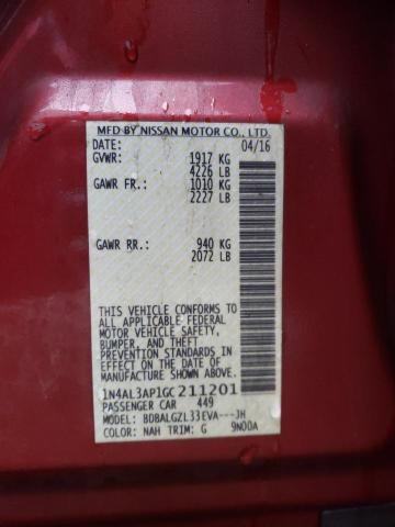1N4AL3AP1GC211201 Nissan ALTIMA 2.5