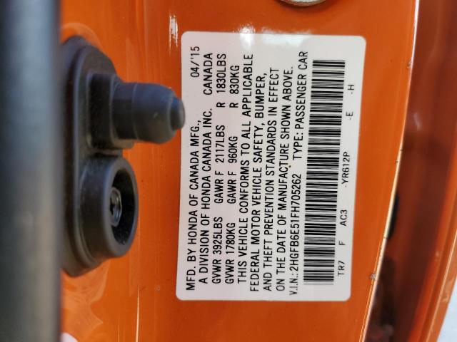 2HGFB6E51FH705262 Honda CIVIC SI